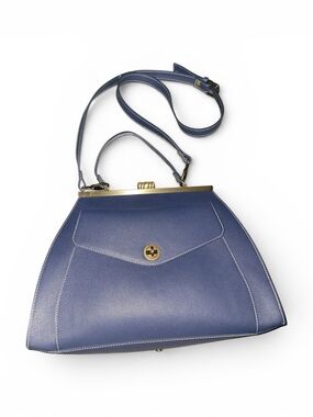 NWT A. Bellucci Blue Satchel with Gold Hardware W/ Convertible Crossbody Strap.